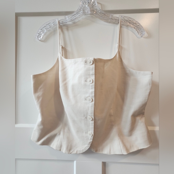 a new day Cream Button-Up Camisole - Picture 2 of 4
